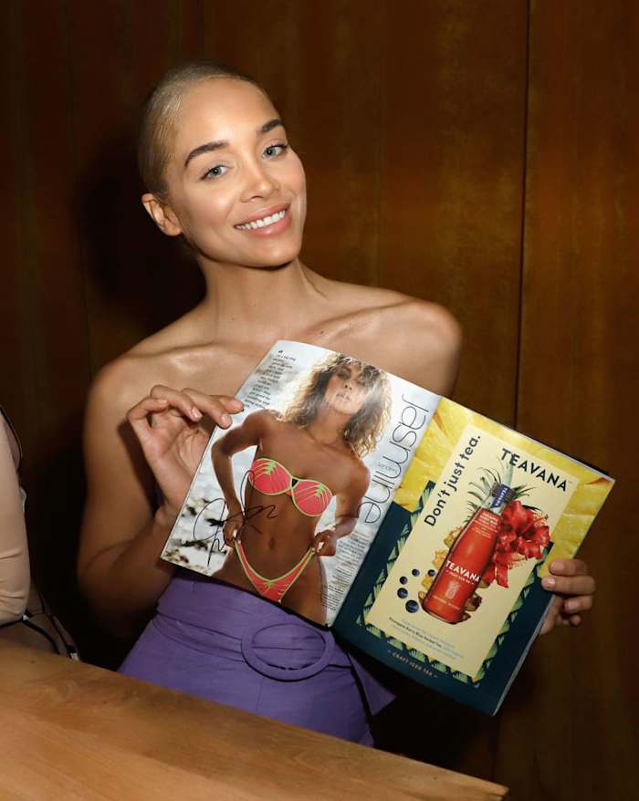 Jasmine Sanders at the 2019 SI Swimsuit launch party.